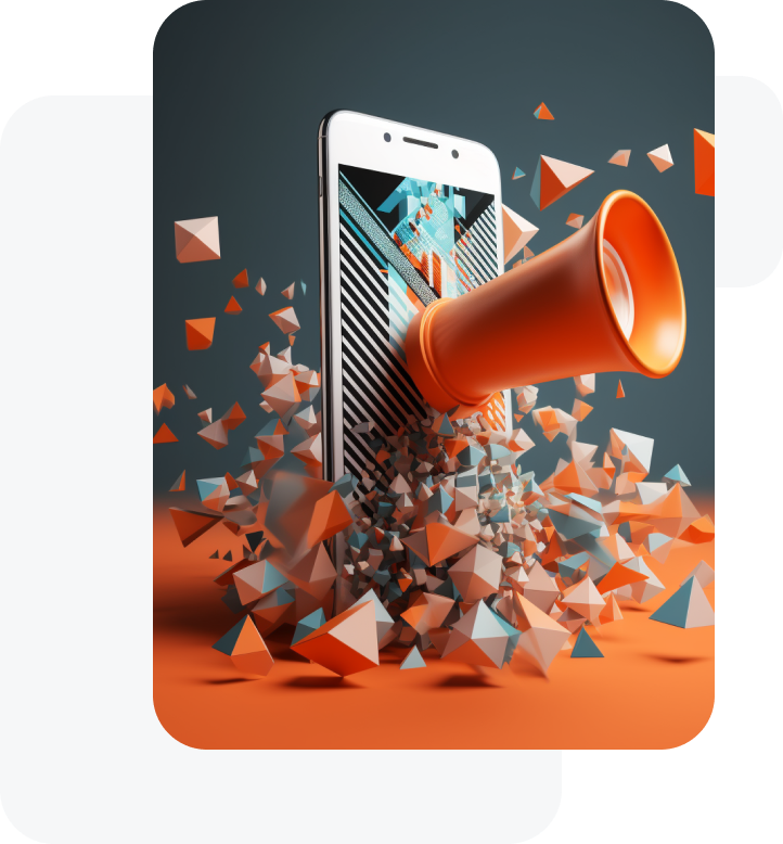Orange megaphone illustration